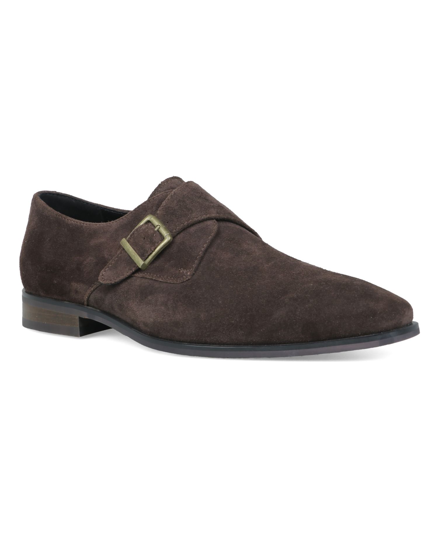 Men's Genuine Suede Monk-Strap Dress Shoes