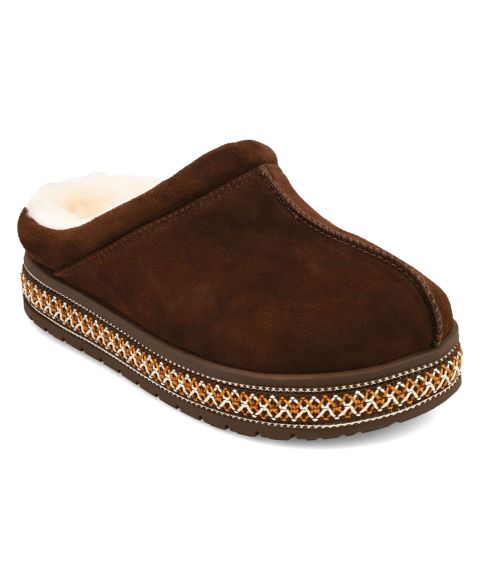 Женские сабо MIA Villas Suede Slip-On Clog Slippers, цвет: Шоколадный
