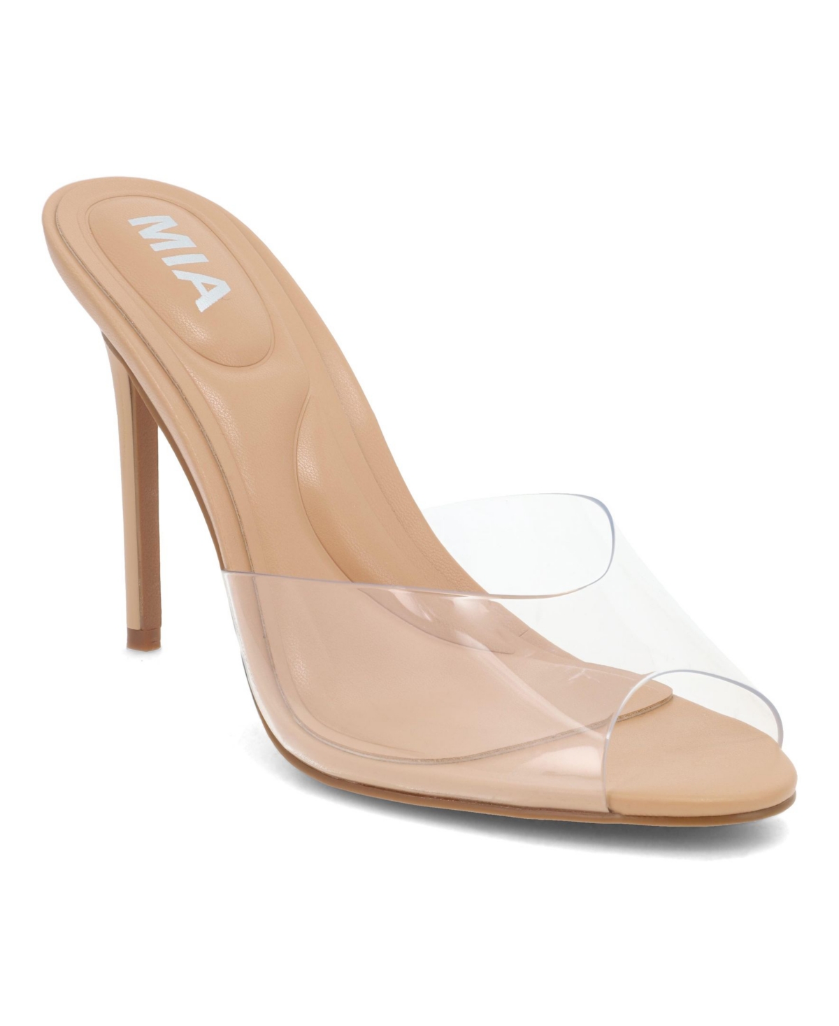 Mia Women's Gwyneth Peep Toe Dress Sandals - Nude/Clear