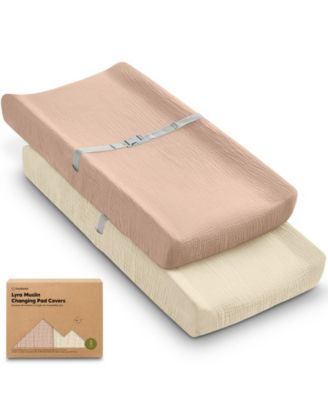 Lyra Muslin Changing Pad Cover for Baby Girls, Boys, Soft Muslin Cotton Diaper Changing Table Cover Sheets, 32x16