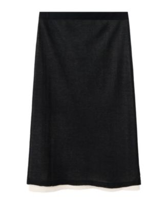 Women's Combined Pencil Midi Skirt
