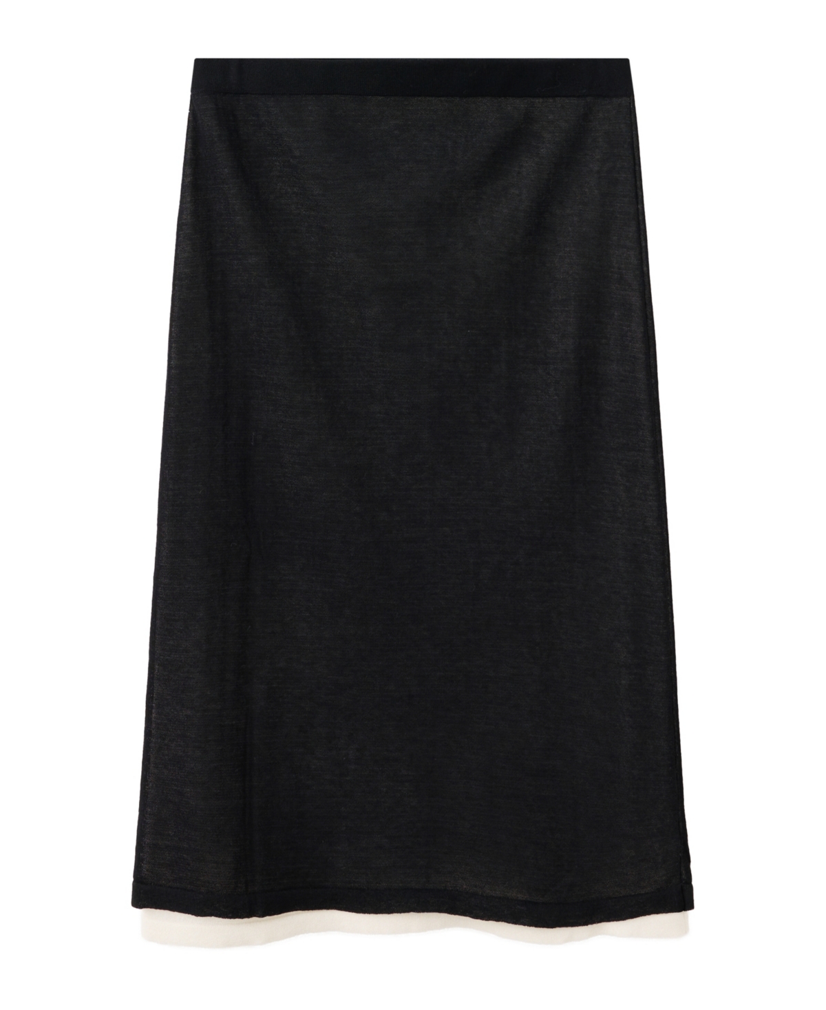 Mango Women's Combined Pencil Midi Skirt In Black