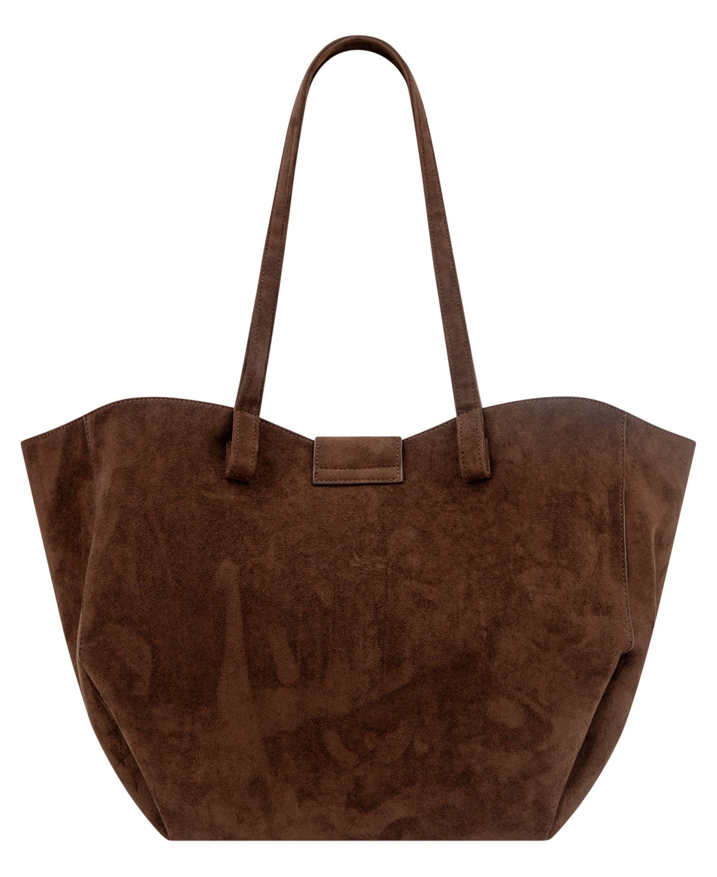 Женская сумка LIKE DREAMS Harper Lock Suede Extra-Large Tote Handbag, цвет: Тёмный коричневый — фото 2