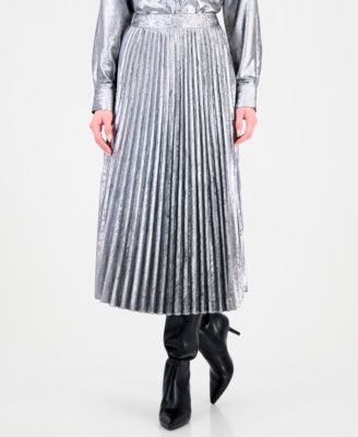Women's Pull-On Pleated Midi Skirt