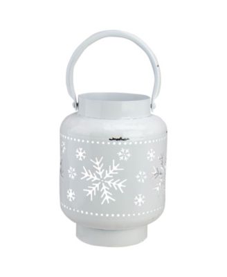 Snowflake Cutout Christmas 7" Candle Lantern