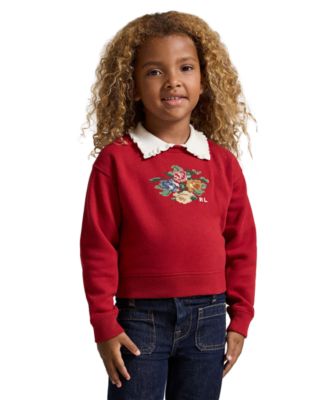 Girls' 2T-6X Collared Fleece Sweatshirt