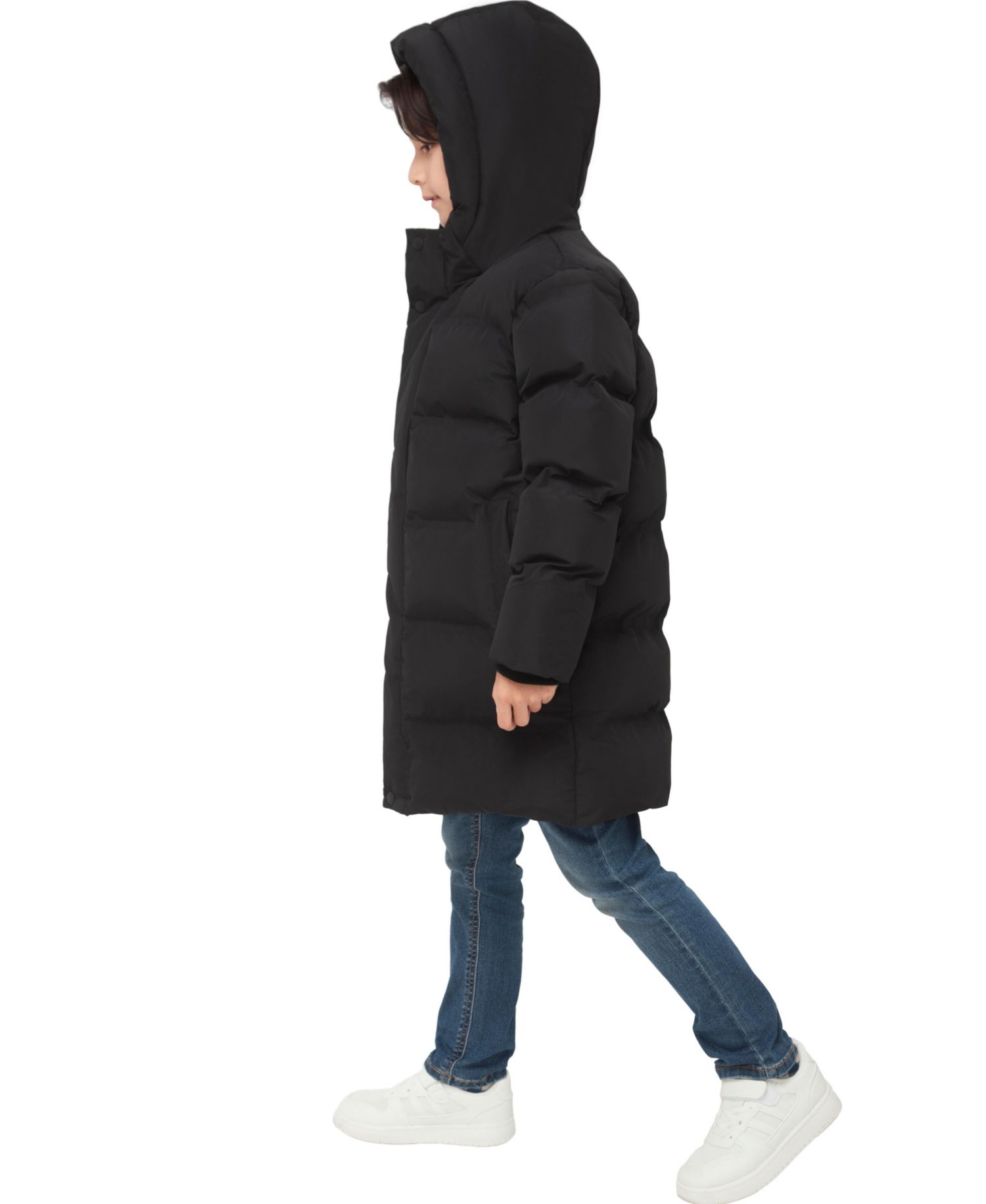 Boys' 4-20 Parker Hooded Fleece-Lined Mid-Length Puffer Jacket