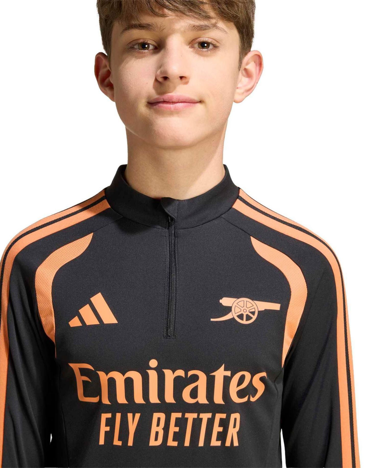Boys' and Girls' Tiro Arsenal FC Quarter-Zip Mock Neck Training Top