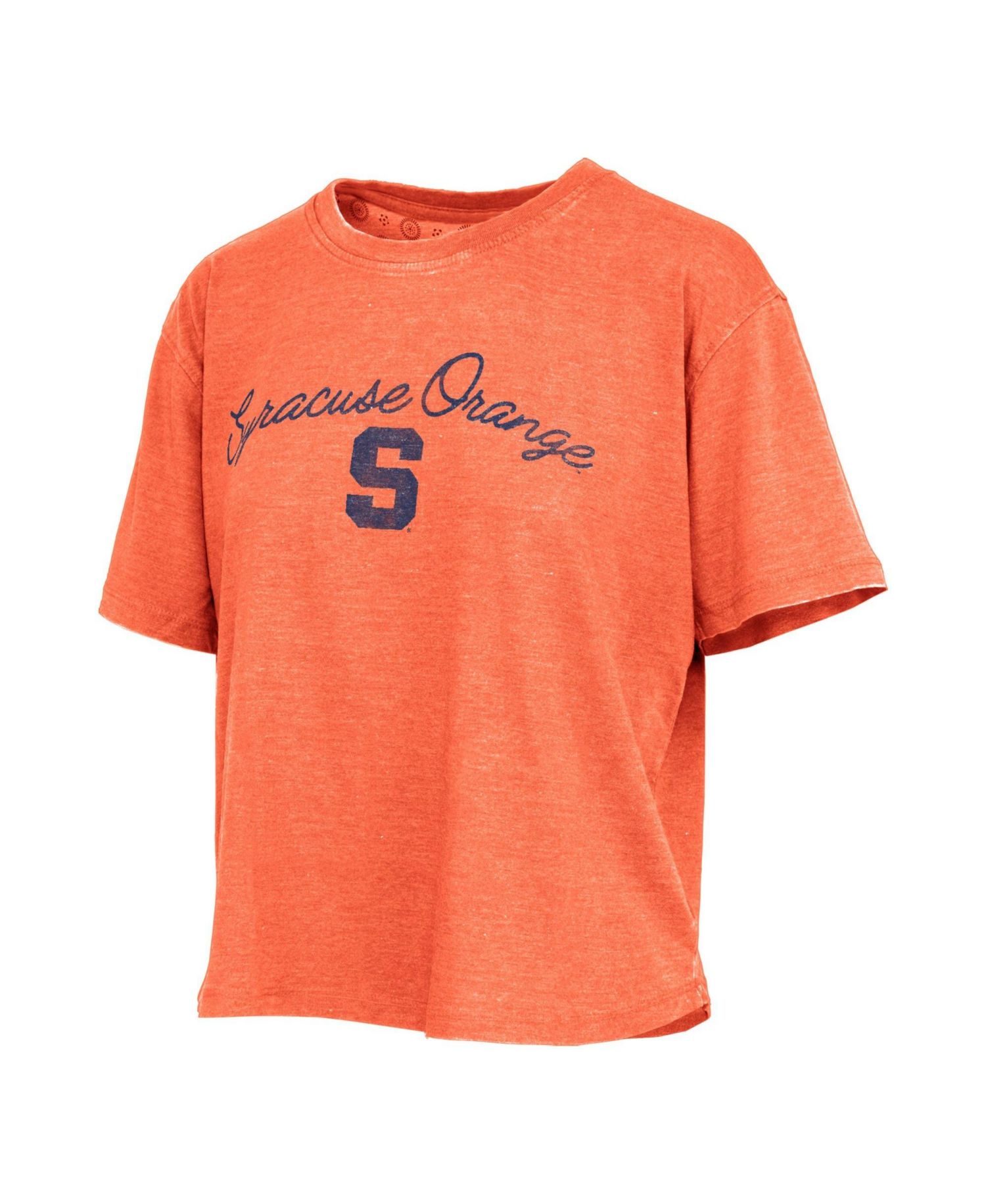 Women's Syracuse Orange Vintage Distressed Script-Over-Logo T-Shirt