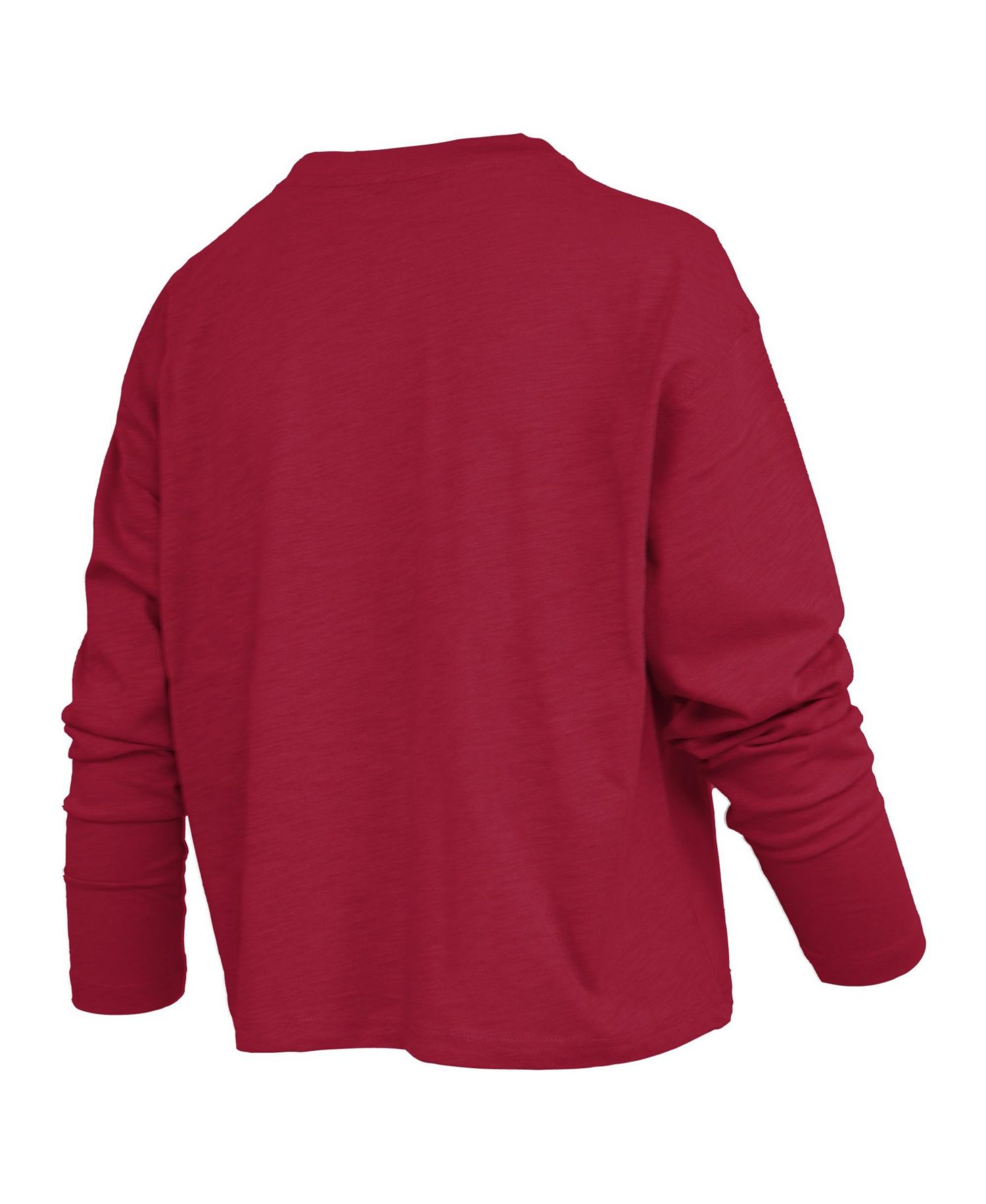 Women's Motley Indiana Hoosiers Burnout Crewneck Long-Sleeve T-Shirt