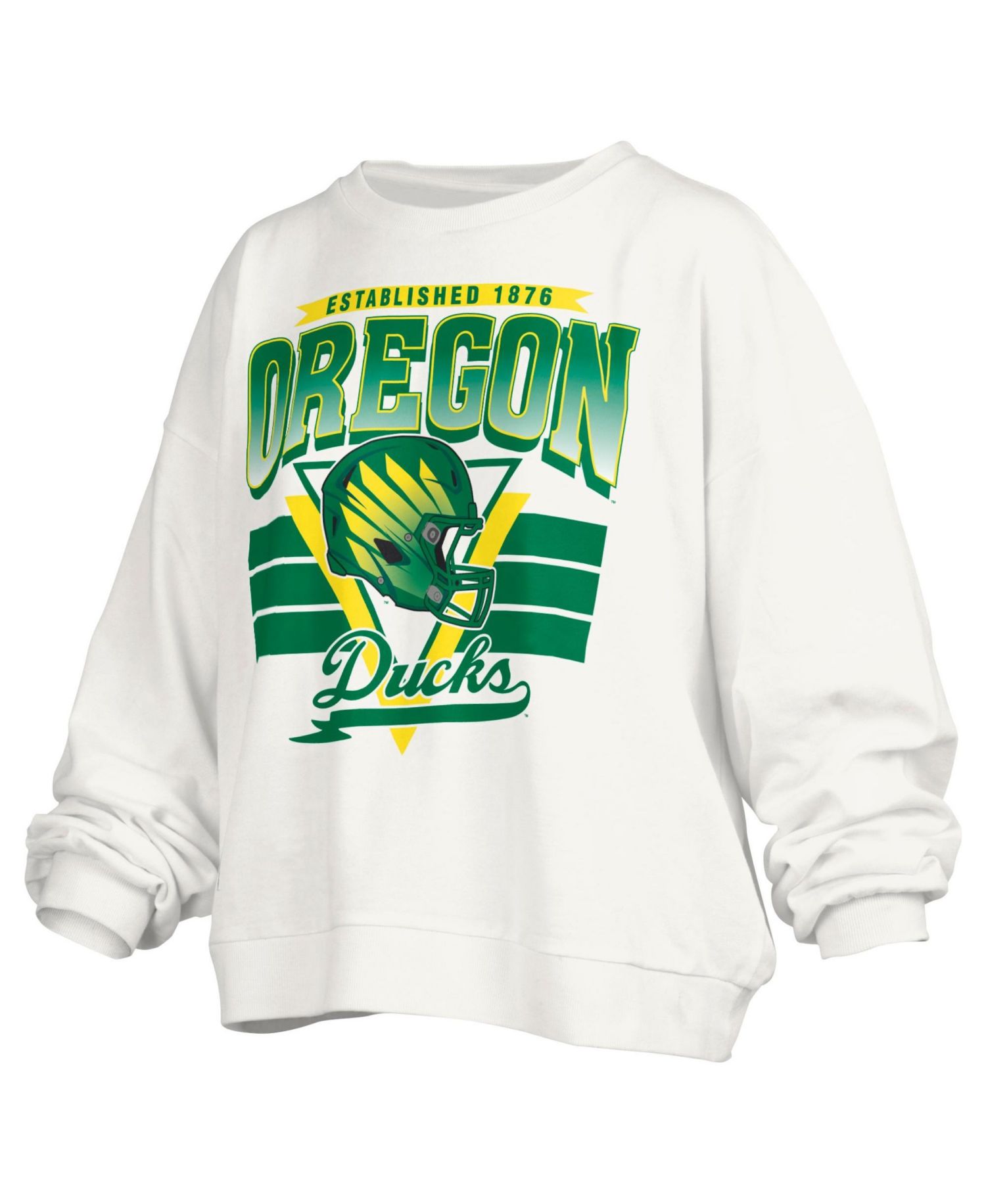 Women's Oregon Ducks Janice Oversized Crewneck Retro Sweatshirt
