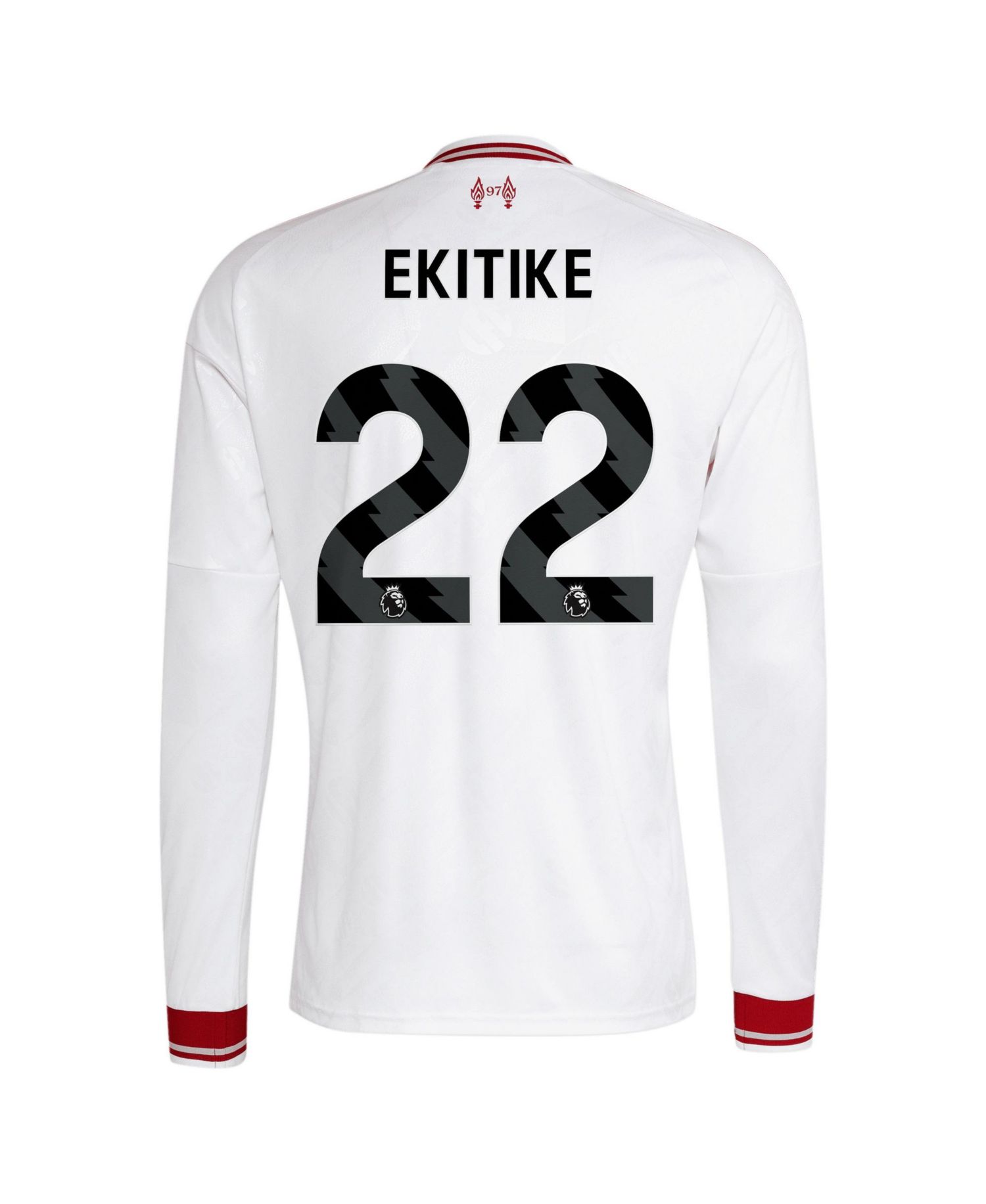 Men's Hugo Ekitike White Liverpool 2026/27 Away Replica Long Sleeve Jersey
