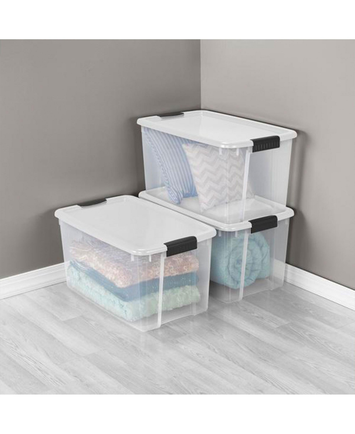Sterilite 4 Sets of 70 Quart Latch Lid Tote and 6 Sets of 18 Quart Latch Lid Tote