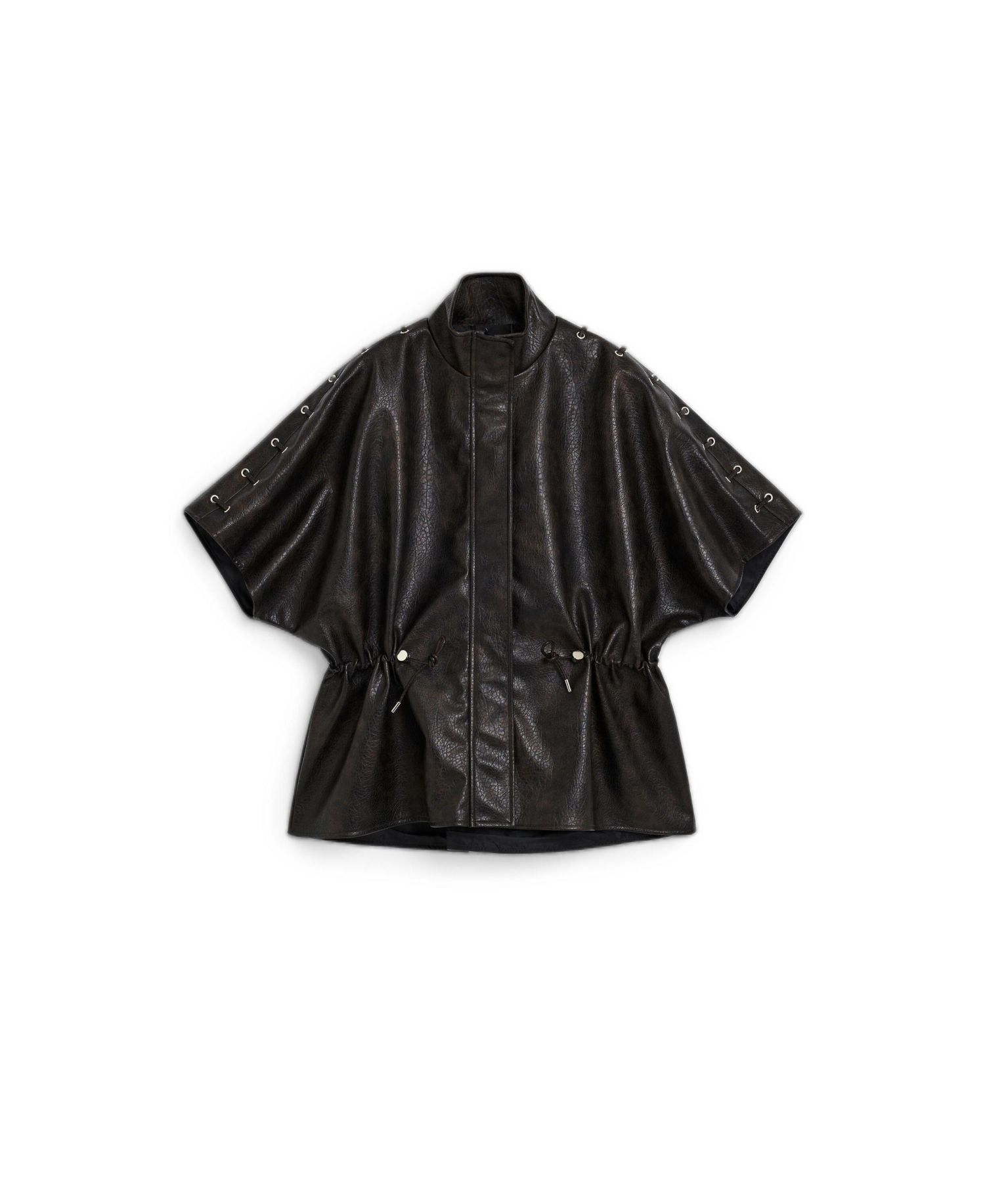 Women's Poncho Leather Effect