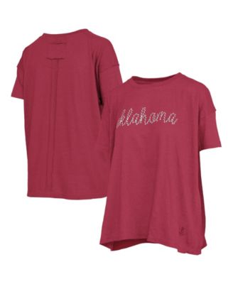 Women's Oklahoma Sooners Swirl Script Twisted Oversized Crewneck T-Shirt