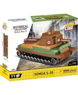 WWII Somua S-35 1:72 Scale 99-Piece Building Set, Ages 6+