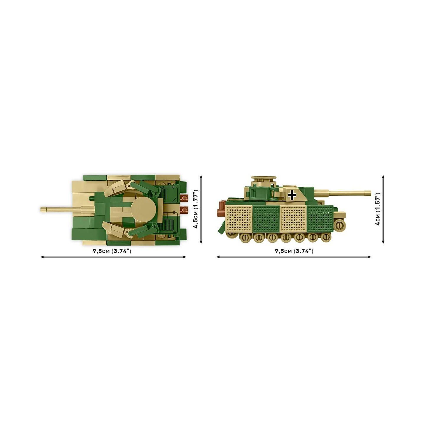 Детский конструктор COBI Historical Collection Wwii Panzer IV Ausf. J Rotating-Turret 128-Piece Building Set, Ages 6+, цвет: Open Miscellaneous — фото 4