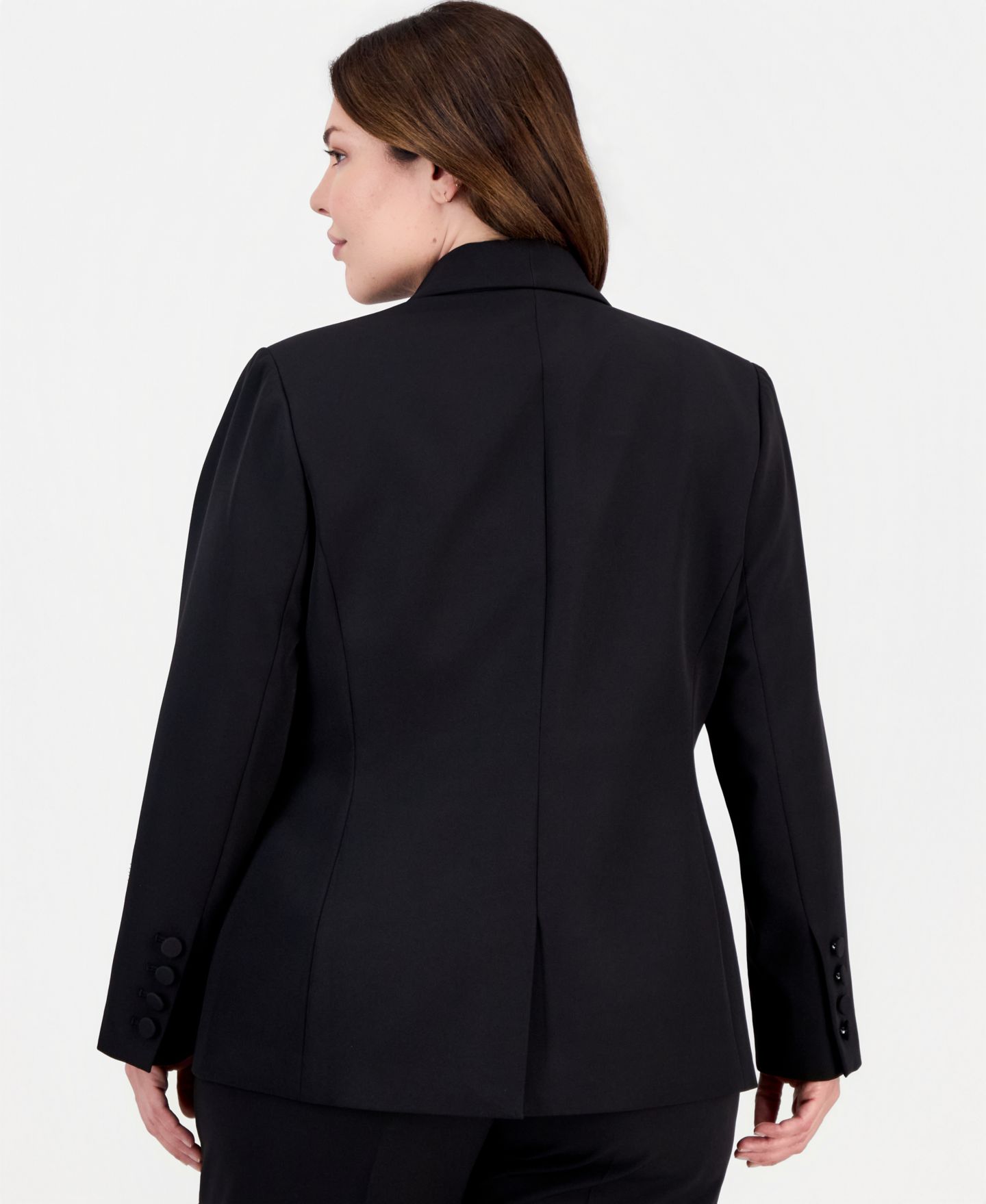 Женский пиджак Tahari Plus Size Sequin Statement Blazer, цвет: Чёрный серебряный — фото 3