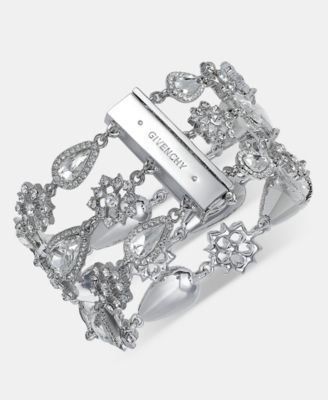 Women's Glass Crystal Multi Row Flex Bracelet