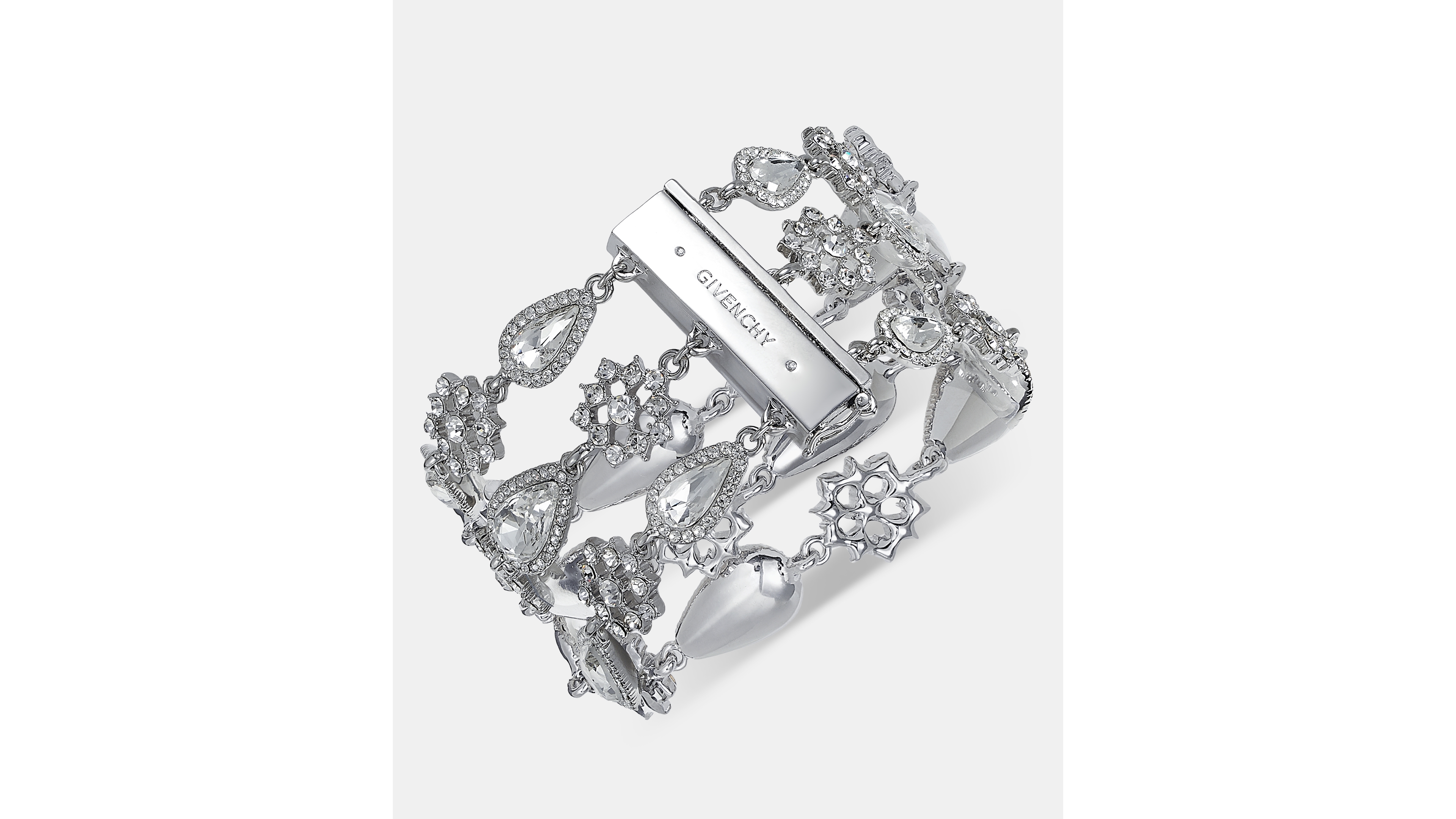 Givenchy Women's Glass Crystal Multi Row Flex Bracelet