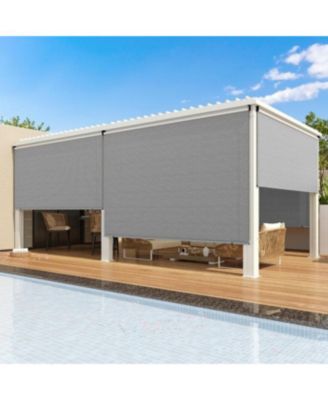 Outdoor Roller Shade, 10'(W) x8'(H) Sun Shade Cover Canopy