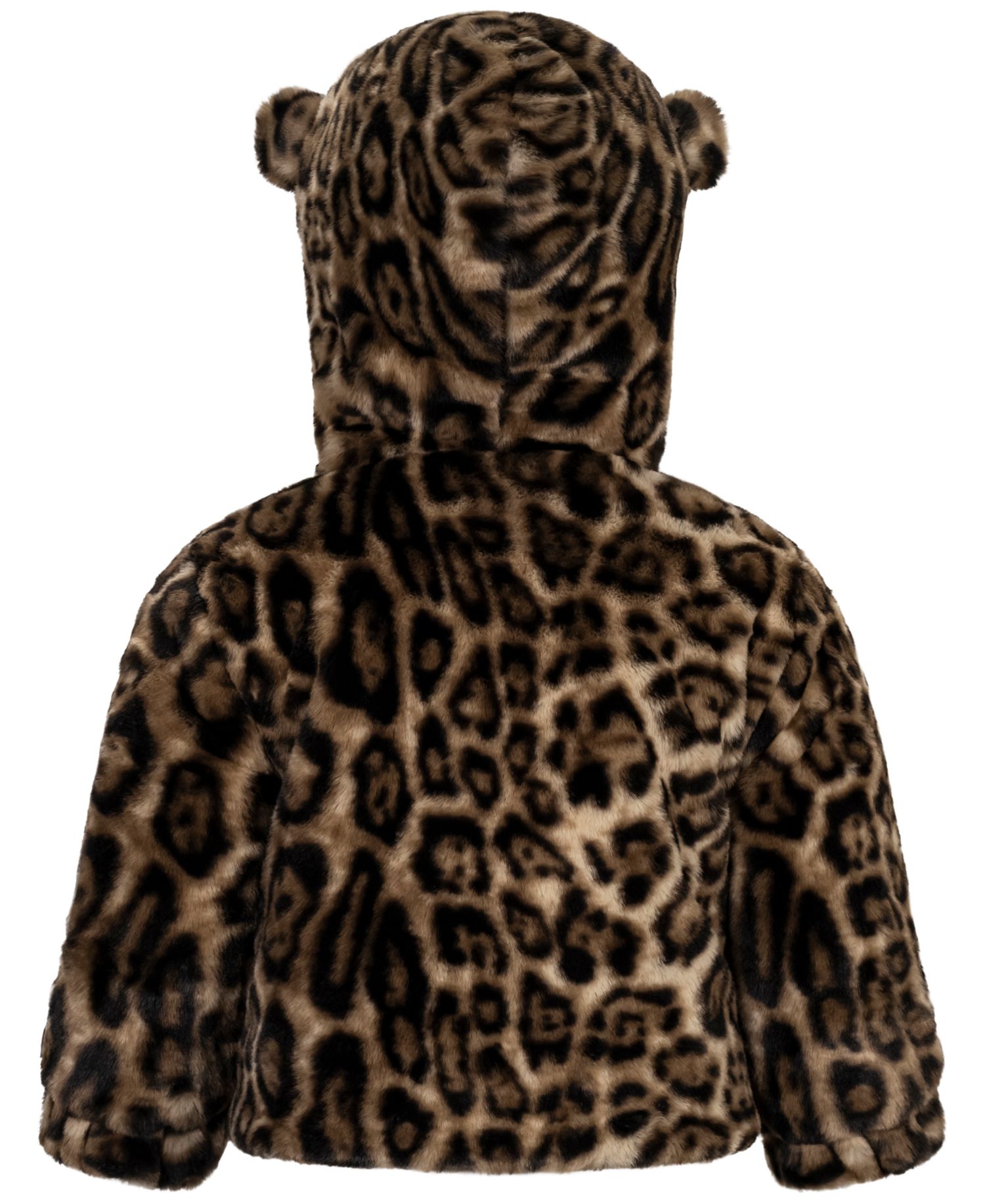 Baby Girls' Reversible Faux Fur Hooded Jacket