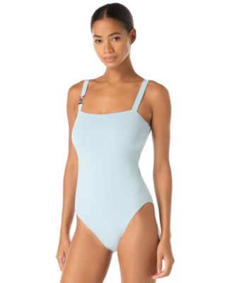 Women's Square Neck Adjustable Straps One-Piece Swimsuit