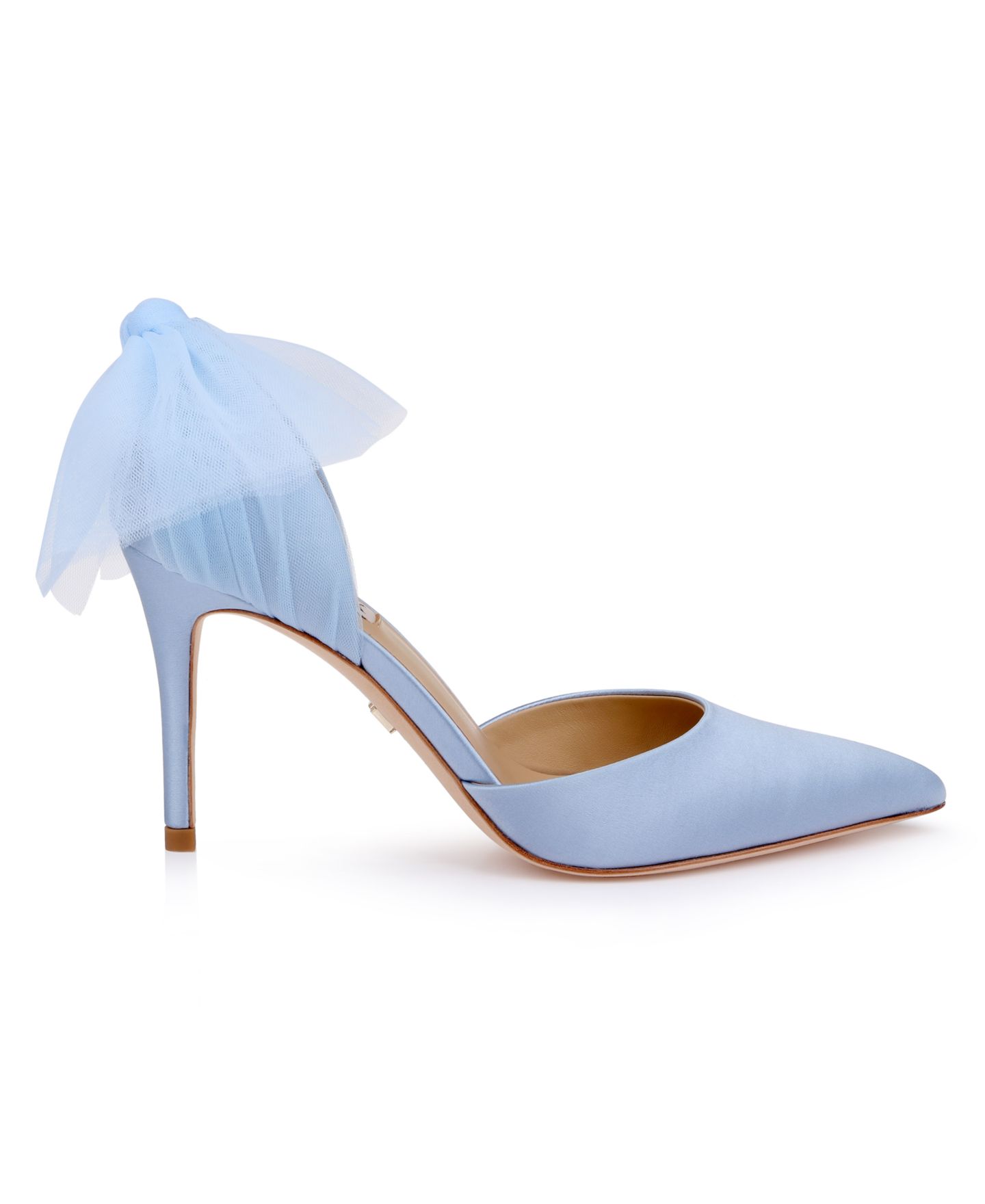 Женские туфли Badgley Mischka Rosalie Pointed Toe Bow, цвет: Синий атласный — фото 2