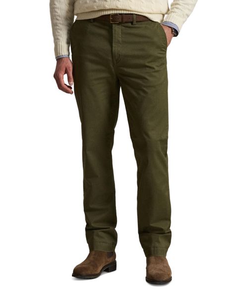 Мужские брюки Polo Ralph Lauren Big & Tall Stretch Washed Chino, цвет: Оливковый