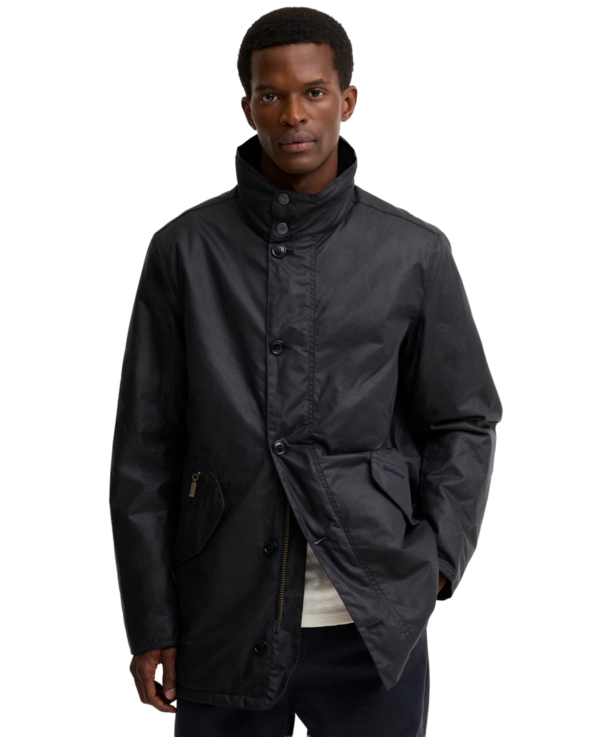Barbour Men's Modern Powell Waxed Cotton Padded Jacket