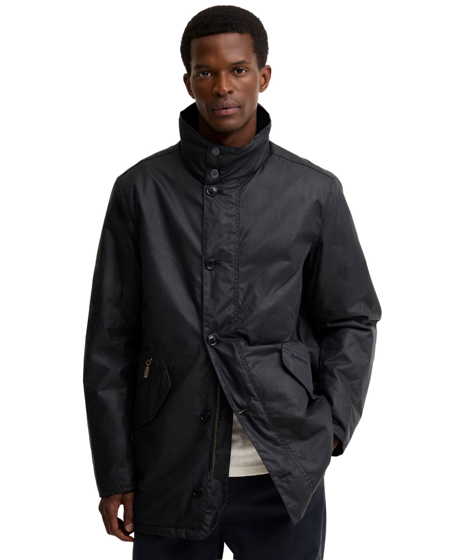 Men's Modern Powell Waxed Cotton Padded Jacket