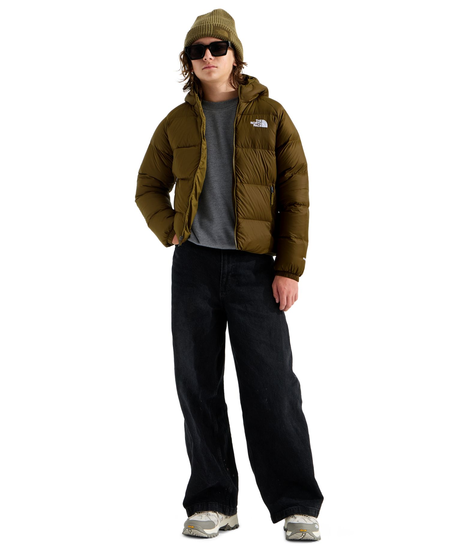 Boys' 8-20 Hydrenalite™ Hooded 600 Fill Down Jacket