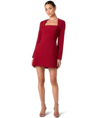 Women's Whisper Long-Sleeve Square-Neck Mini Dress