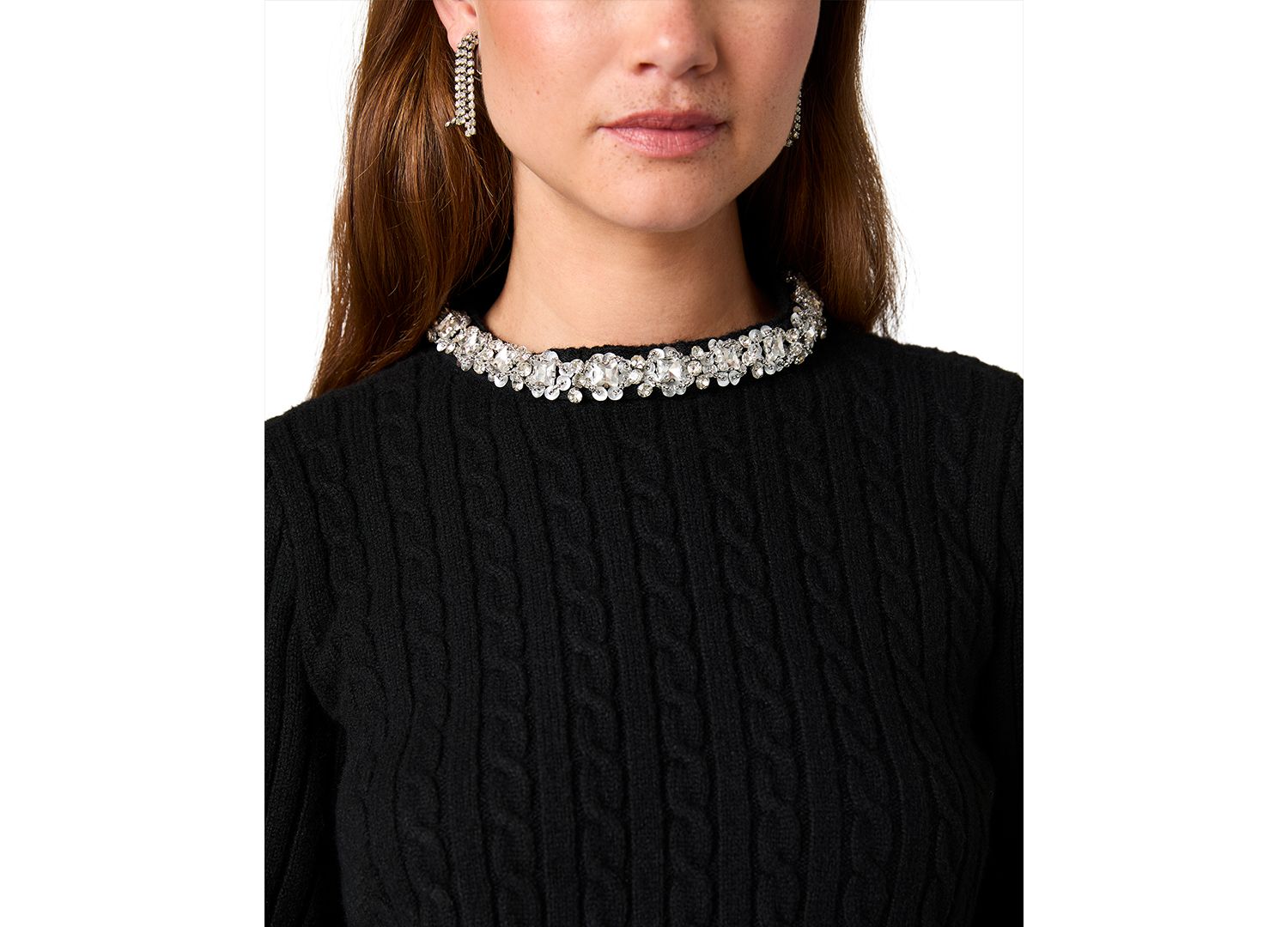 Women's Avea Cable-Knit Crewneck Sweater