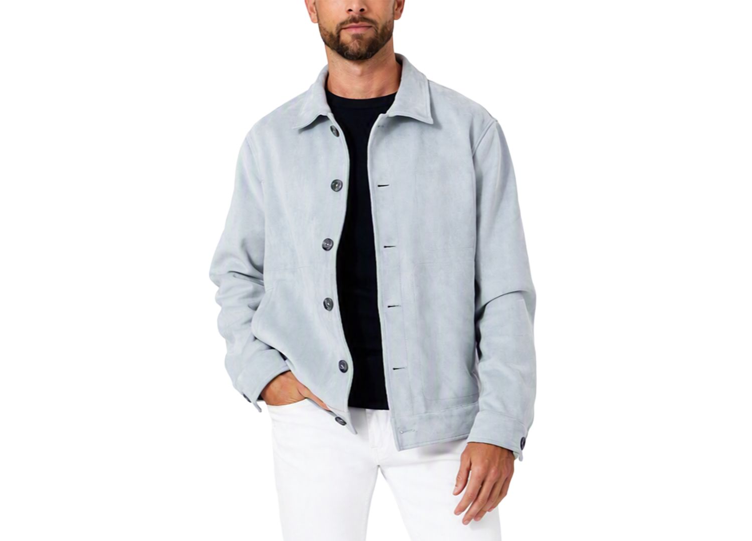 Men's Harlow Faux Suede Overshirt