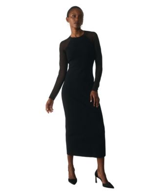 Women's Sculpted Stretch-Knit Midi Dress