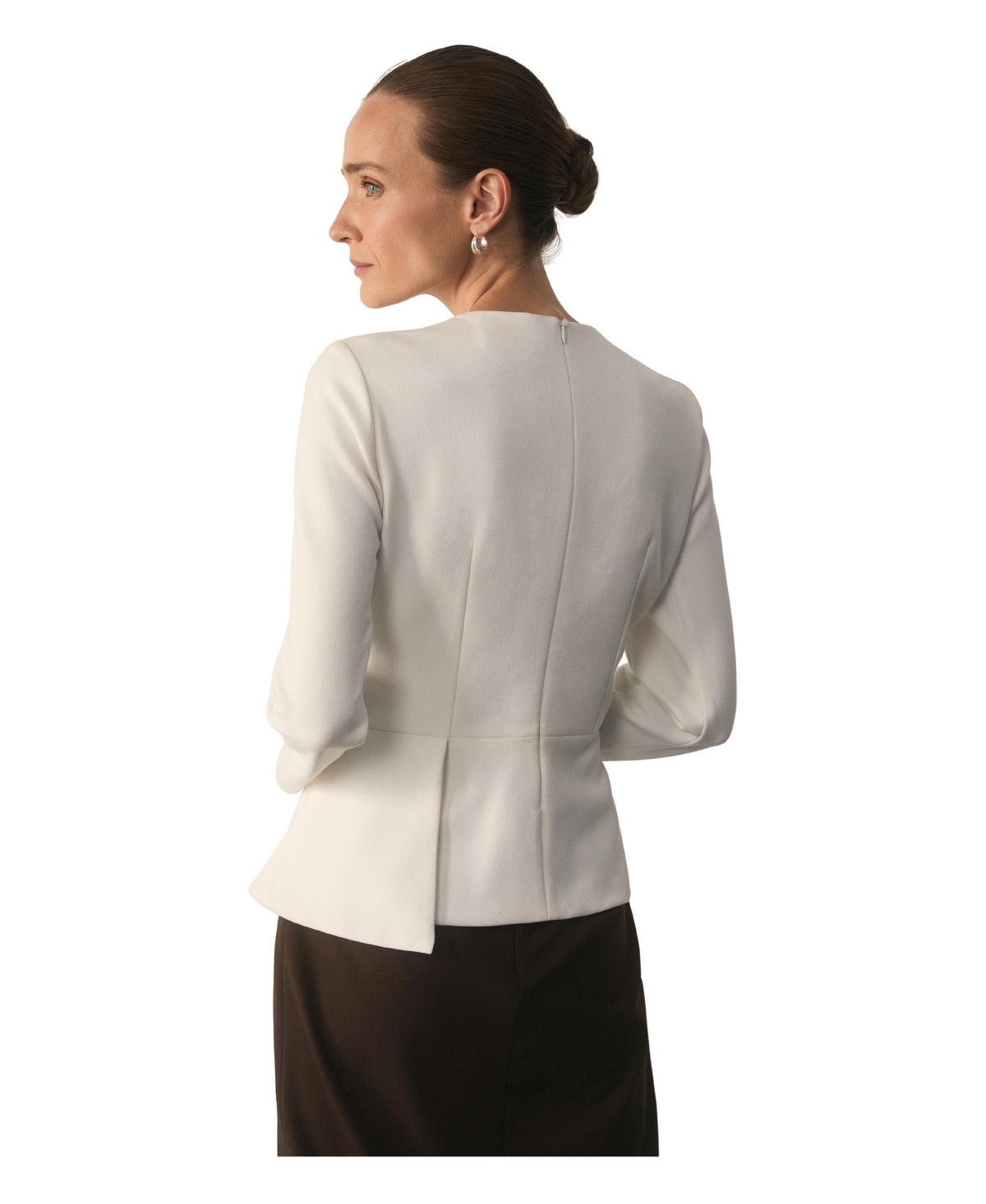 The Fold Women's Malone Long-Sleeve Peplum Blouse