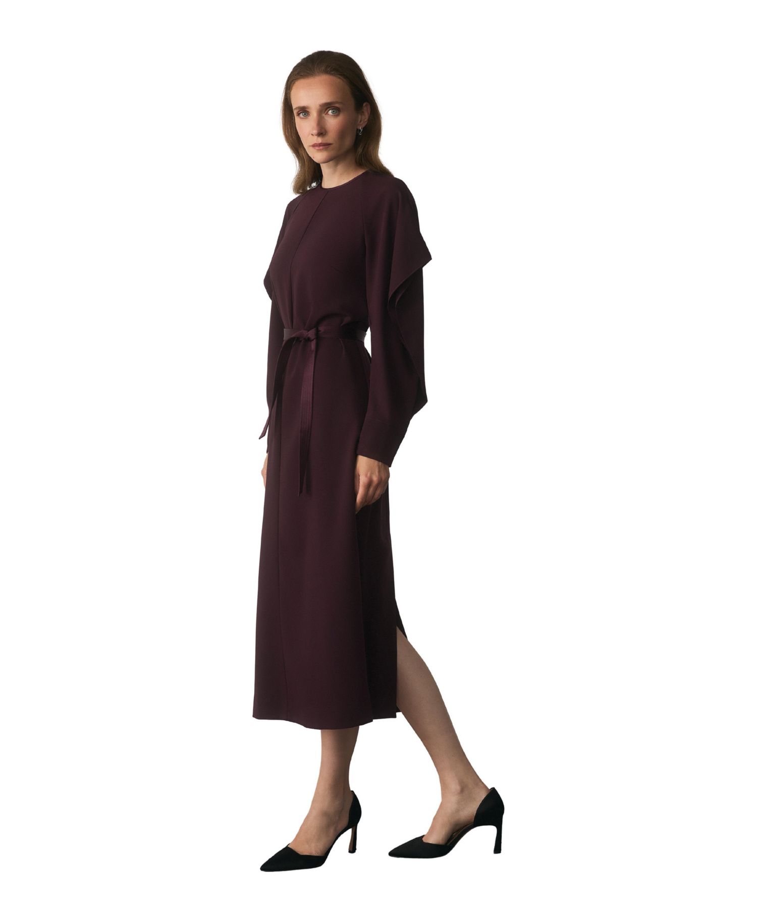 Women's Asti Long-Sleeve Puff-Sleeve Midi Dress