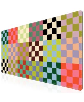 Extended Non-Slip Stitched-Edge Desk Mat for Gaming Keyboards and Mice