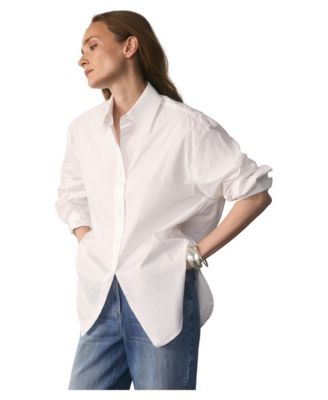 Women's Claudia Cotton-Blend Oversized Long-Sleeve Button-Down Shirt