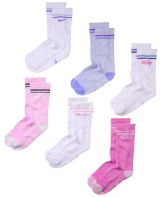 Boys' and Girls' Everyday Arch Band Crew Socks, 6-Pair Set