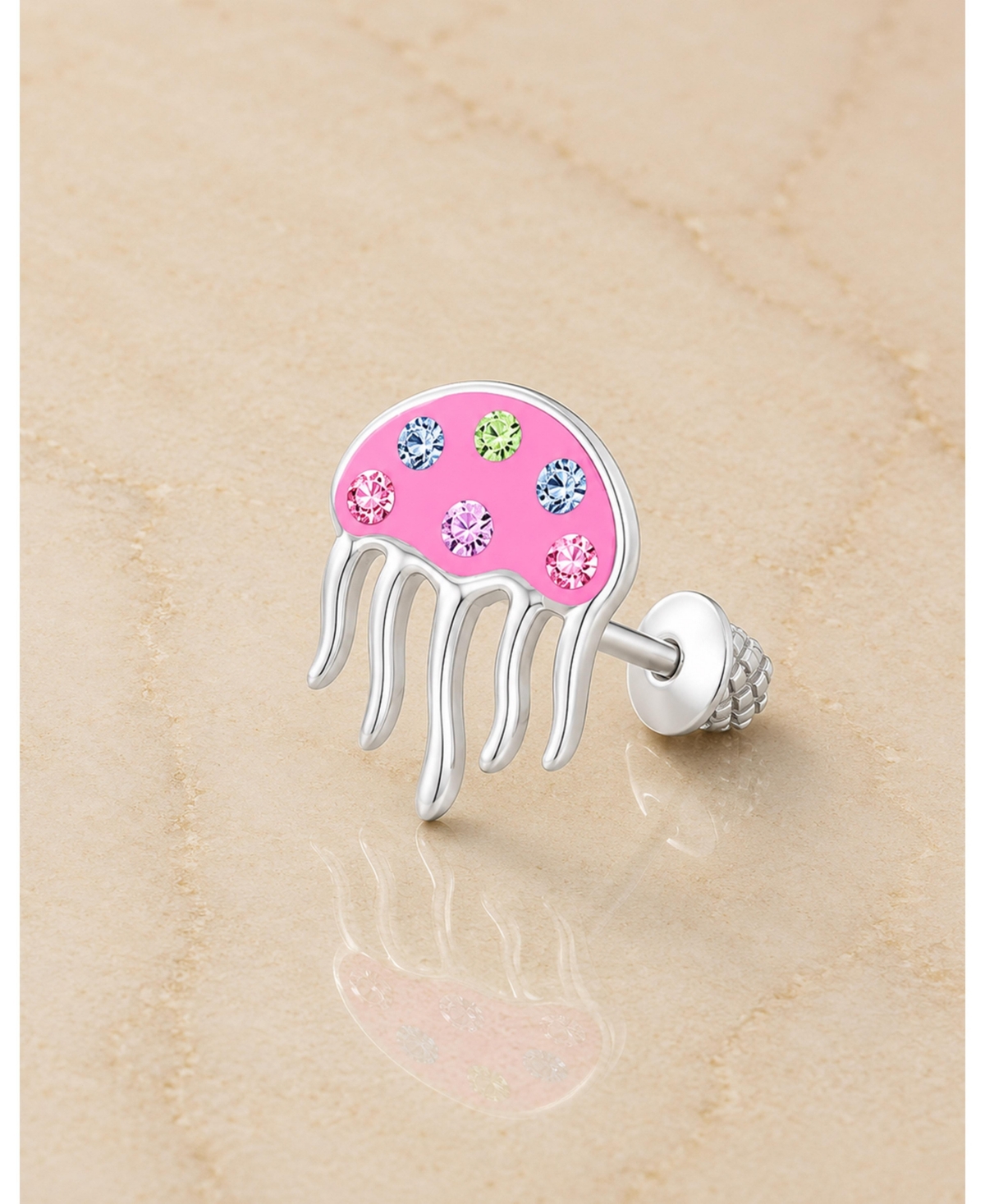 Chanteur Kids Jellyfish Hypoallergenic Earrings for Girl's with Surgical Titanium Screwbacks