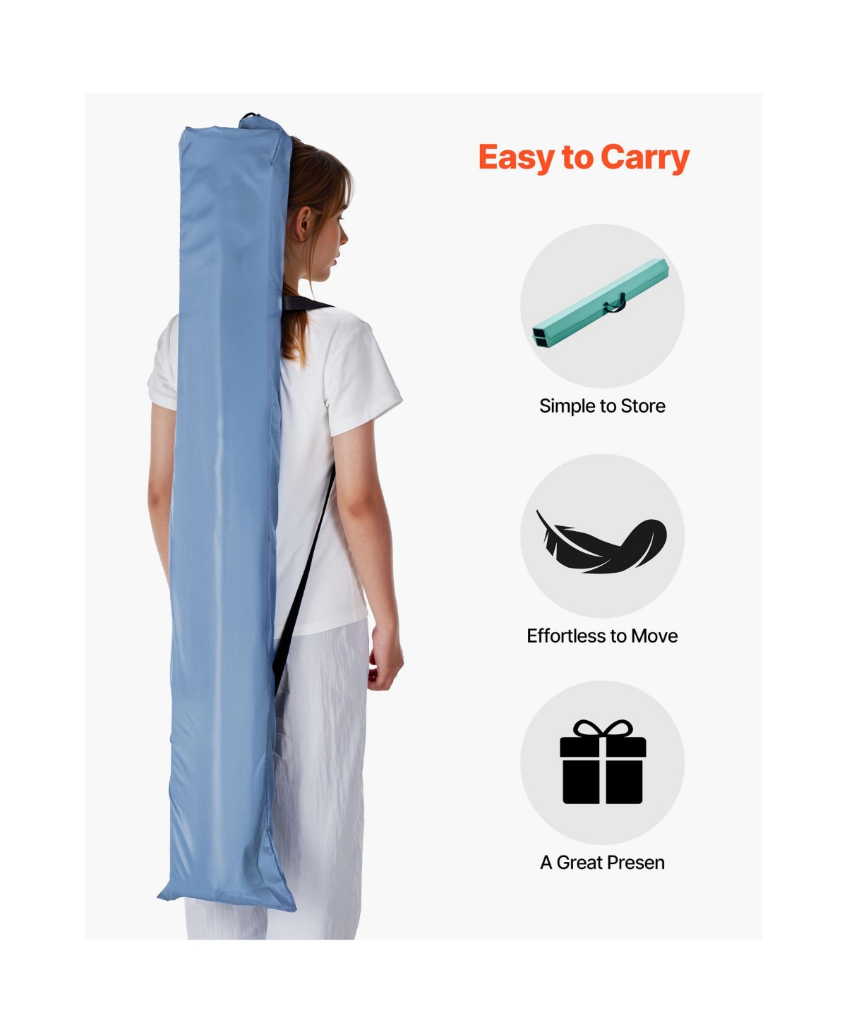 Sevorley 8FT Folding Balance Beam for Kids, Gymnastics Floor Beam with Carrying Bag