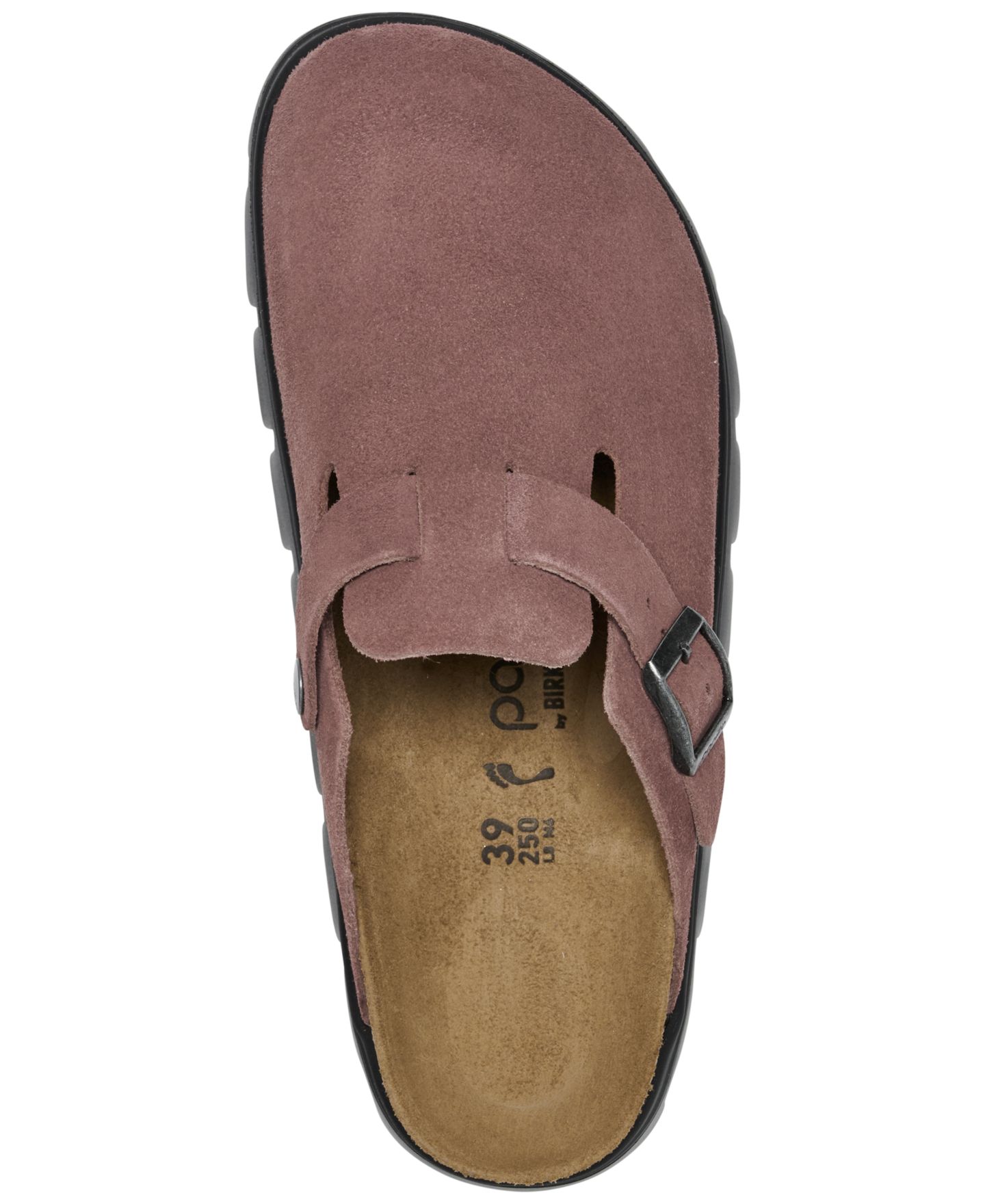 Женские сабо Birkenstock Boston Chunky-Platform Suede, цвет: Pepper — фото 5