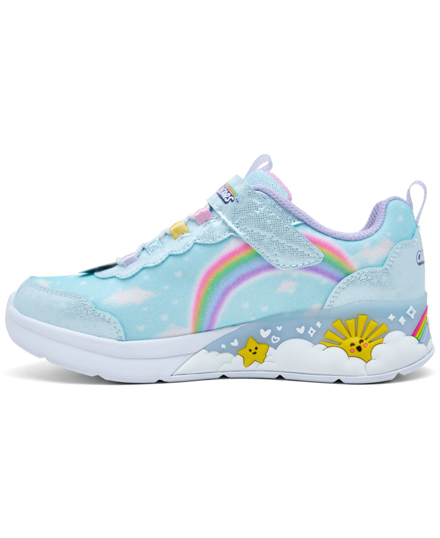 Little Girls' Care Bears Hugs N Snugs Light-Up Low Top Sneakers from Finish Line