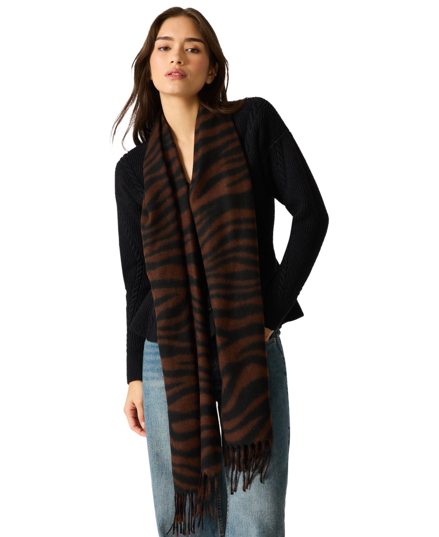 Zebra Print Midweight Scarf