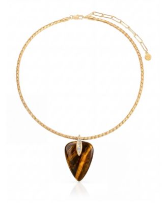 18k Gold-Plated Solstice Pendant Choker Necklace