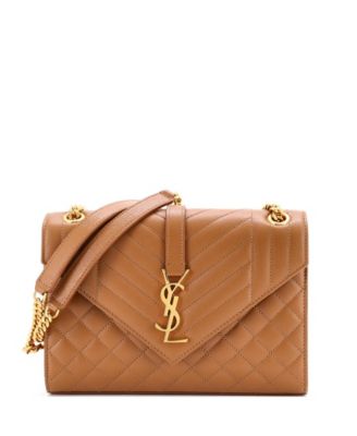 Medium Classic Monogram Envelope Satchel Mixed Matelasse Leather