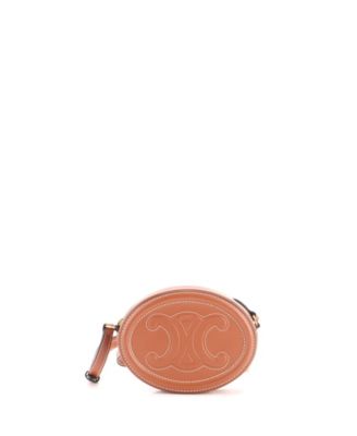 Mini Triomphe Oval Crossbody Bag Leather