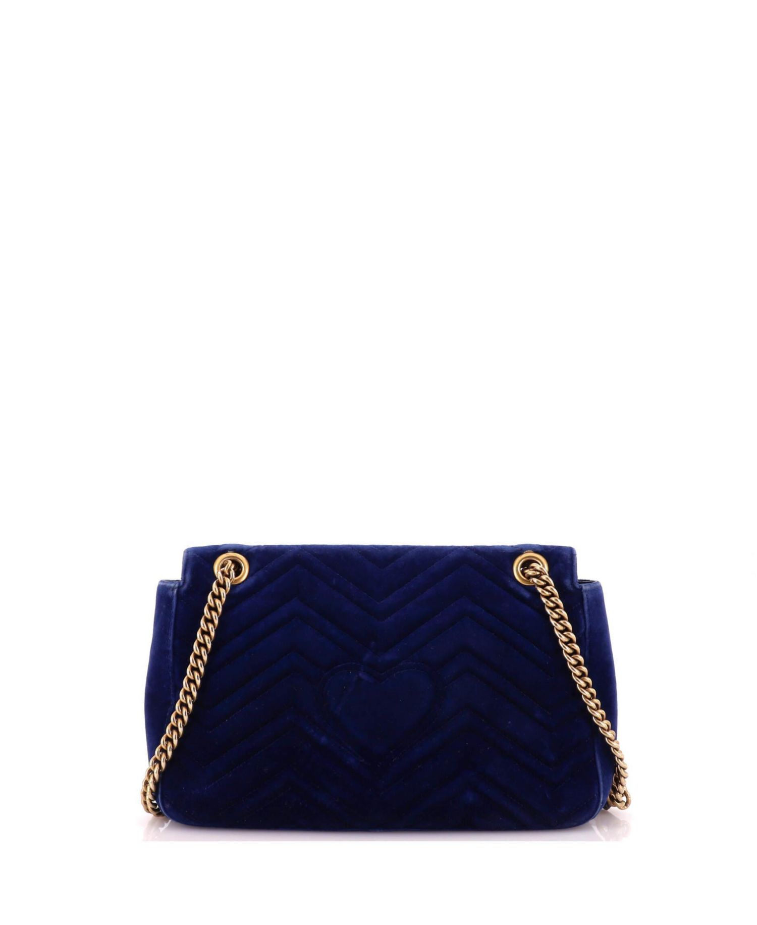Medium GG Marmont Flap Bag Embroidered Matelasse Velvet